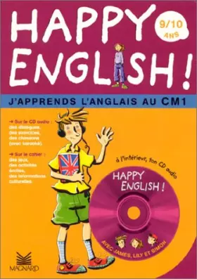 Couverture du produit · Happy English : J'apprend l'anglais au CM1 (1 livre + CD audio)