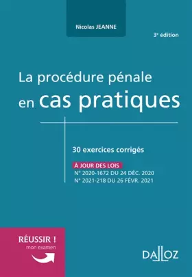 Couverture du produit · La procédure pénale en cas pratiques