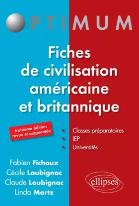 Couverture du produit · Fiches de Civilisation Américaine et Britannique