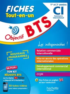 Couverture du produit · Objectif BTS Commerce international - Fiches Tout-en-un