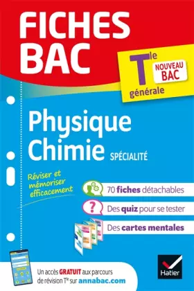 Couverture du produit · Fiches bac Physique-Chimie Tle (spécialité) - Bac 2023: nouveau programme de Terminale