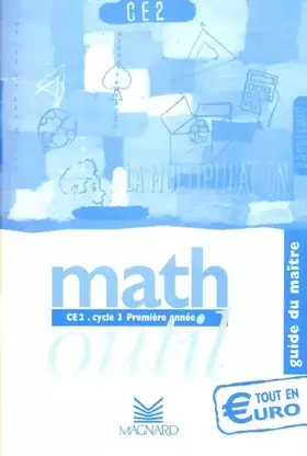 Couverture du produit · Math CE2 Cycle 3 Première année.: Guide du maître