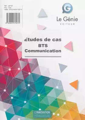Couverture du produit · Etudes de cas BTS communication