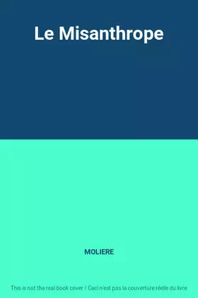 Couverture du produit · Le Misanthrope