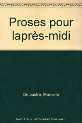 Couverture du produit · Proses pour l'après-midi