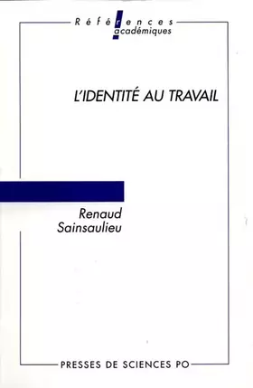 Couverture du produit · L'identité au  travail