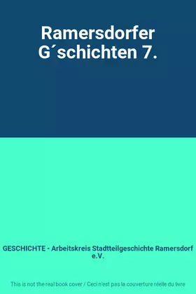 Couverture du produit · Ramersdorfer G´schichten 7.