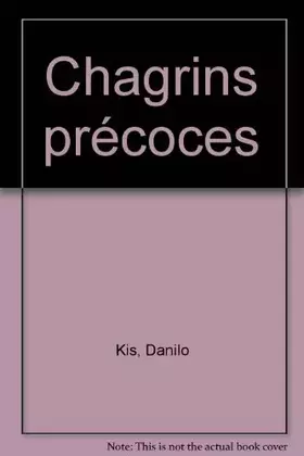 Couverture du produit · Chagrins précoces