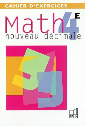 Couverture du produit · Math 4ème. Cahier d'exerices