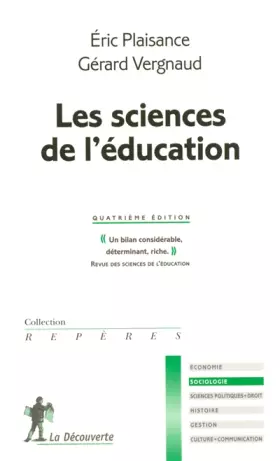 Couverture du produit · Les sciences de l'éducation