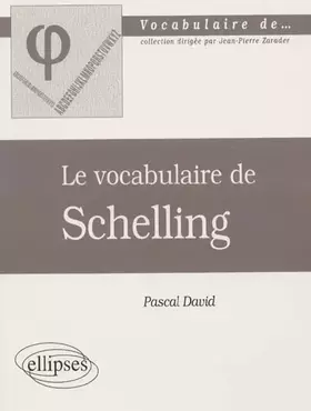 Couverture du produit · Le vocabulaire de Schelling
