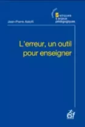 Couverture du produit · L'erreur, un outil pour enseigner