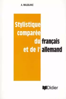 Couverture du produit · Stylistique comparée du français et de l'allemand