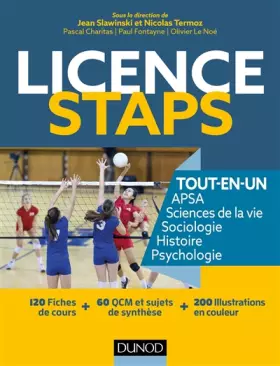 Couverture du produit · Licence STAPS Tout en Un - 120 fiches de cours, 60 QCM et sujets de synthèse: 120 fiches de cours, 60 QCM et sujets de synthèse