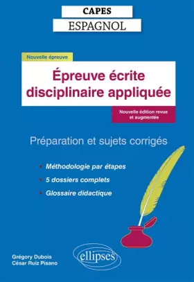 Couverture du produit · Epreuve écrite disciplinaire appliquée: Préparation et sujets corrigés
