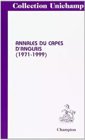 Couverture du produit · Annales du CAPES d'anglais (1971-1999)