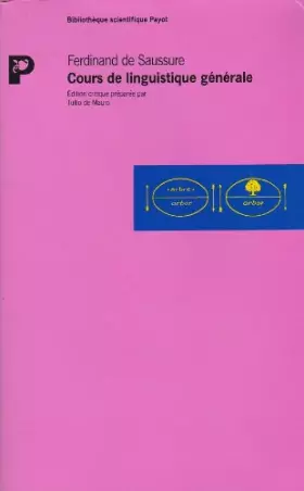Couverture du produit · Cours de linguistique générale