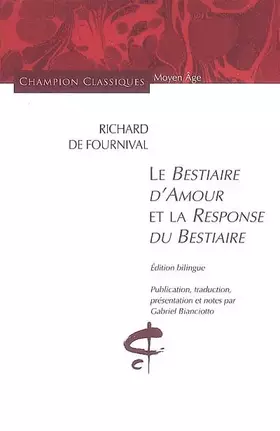 Couverture du produit · Bestiaire d'amour et la response du bestiaire