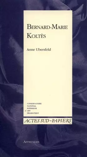 Couverture du produit · Bernard-Marie Koltès