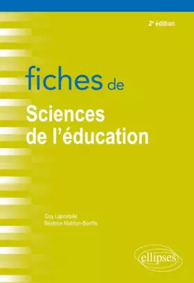 Couverture du produit · Fiches de sciences de l'éducation - 2e édition