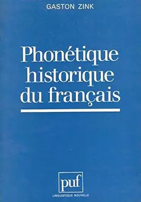 Couverture du produit · Phonetique historique du français/manuel pratique
