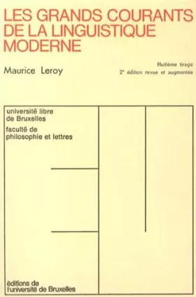 Couverture du produit · Les grands courants de la linguistique moderne