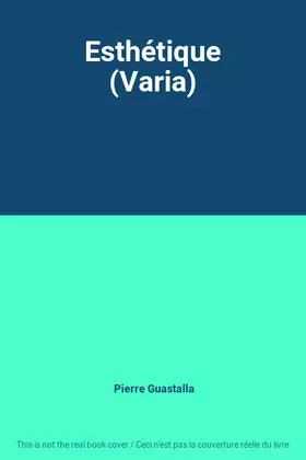 Couverture du produit · Esthétique (Varia)