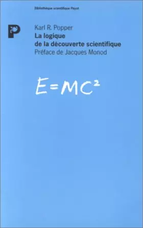 Couverture du produit · LA LOGIQUE DE LA DECOUVERTE SCIENTIFIQUE