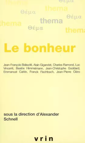 Couverture du produit · Le bonheur