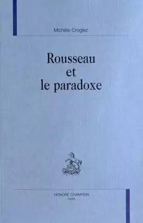 Couverture du produit · Rousseau et le paradoxe