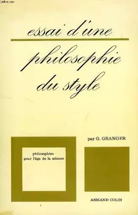 Couverture du produit · Essai D'Une Philosophie Du Style