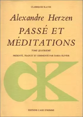 Couverture du produit · Passé et méditations, tome 4