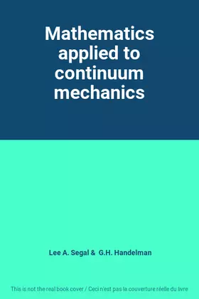 Couverture du produit · Mathematics applied to continuum mechanics