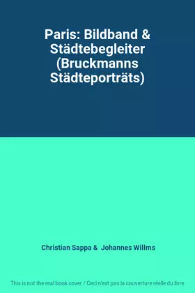 Couverture du produit · Paris: Bildband & Städtebegleiter (Bruckmanns Städteporträts)