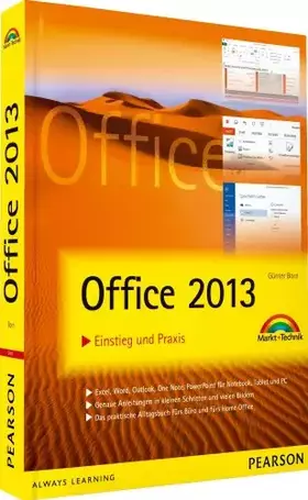 Couverture du produit · Office 2013 - farbig visuell lernen: Einstieg und Praxis: Einstieg und Praxis. Excel, Word, Outlook,One Note, PowerPoint für No