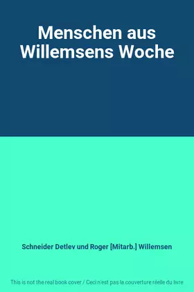 Couverture du produit · Menschen aus Willemsens Woche