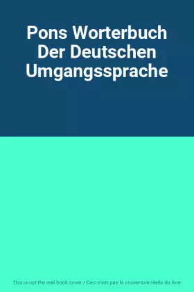 Couverture du produit · Pons Worterbuch Der Deutschen Umgangssprache