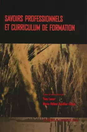 Couverture du produit · Savoirs professionnels et curriculum de formation