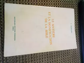 Couverture du produit · Mystere et signification de la bible