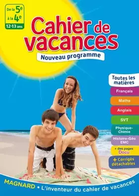 Couverture du produit · Cahier de vacances - De la 5e à la 4e - 12-13 ans