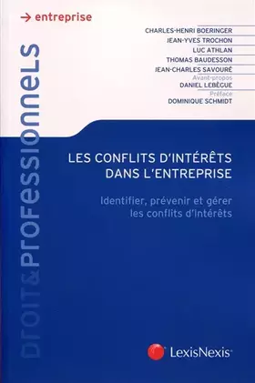 Couverture du produit · les conflits d interets dans l entreprise