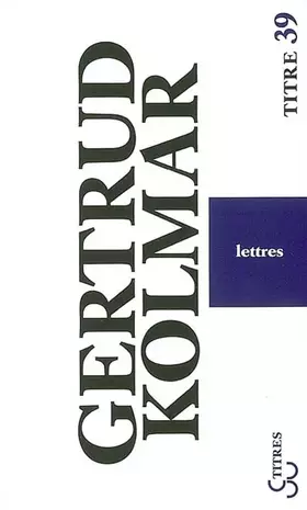 Couverture du produit · Lettres