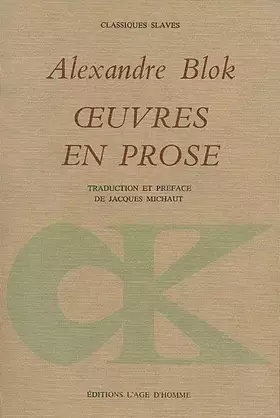 Couverture du produit · Oeuvres en prose