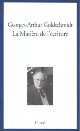 Couverture du produit · La Matière de l'écriture