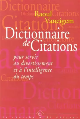 Couverture du produit · Dictionnaire de citations