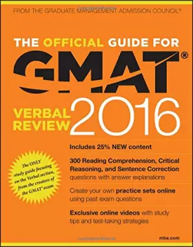 Couverture du produit · The Official Guide for GMAT Verbal Review 2016 with Online Question Bank and Exclusive Video