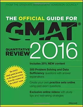 Couverture du produit · The Official Guide for GMAT Quantitative Review 2016 with Online Question Bank and Exclusive Video