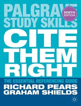 Couverture du produit · Cite Them Right: The Essential Referencing Guide (Palgrave Study Skills)