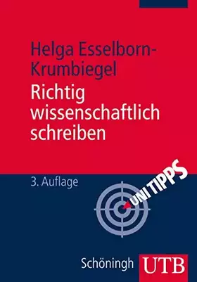 Couverture du produit · Richtig wissenschaftlich schreiben: Wissenschaftssprache in Regeln und Übungen (UTB M: Uni-Taschenbücher)