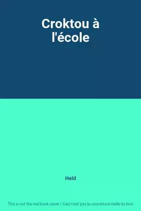 Couverture du produit · Croktou à l'école